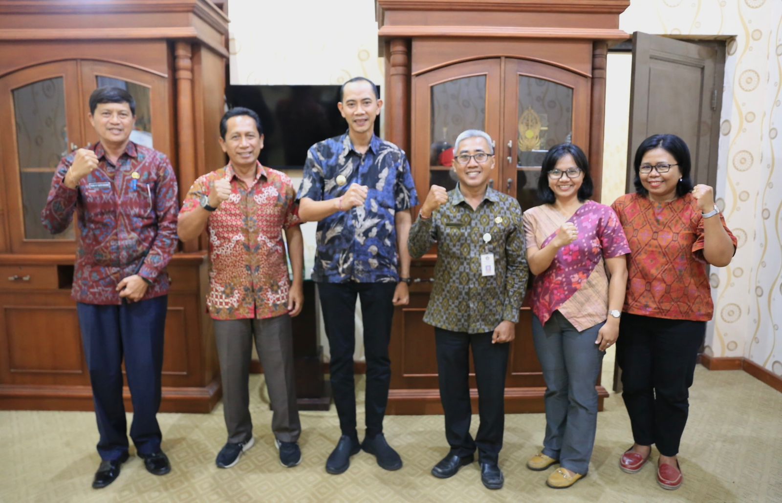 Wakil Bupati Klungkung, Tjokorda Gede Surya Putra menerima Tim Pemantauan Perkembangan Politik di Kabupaten Klungkung tahun 2025 di Ruang Kerja Wakil Bupati Klungkung
