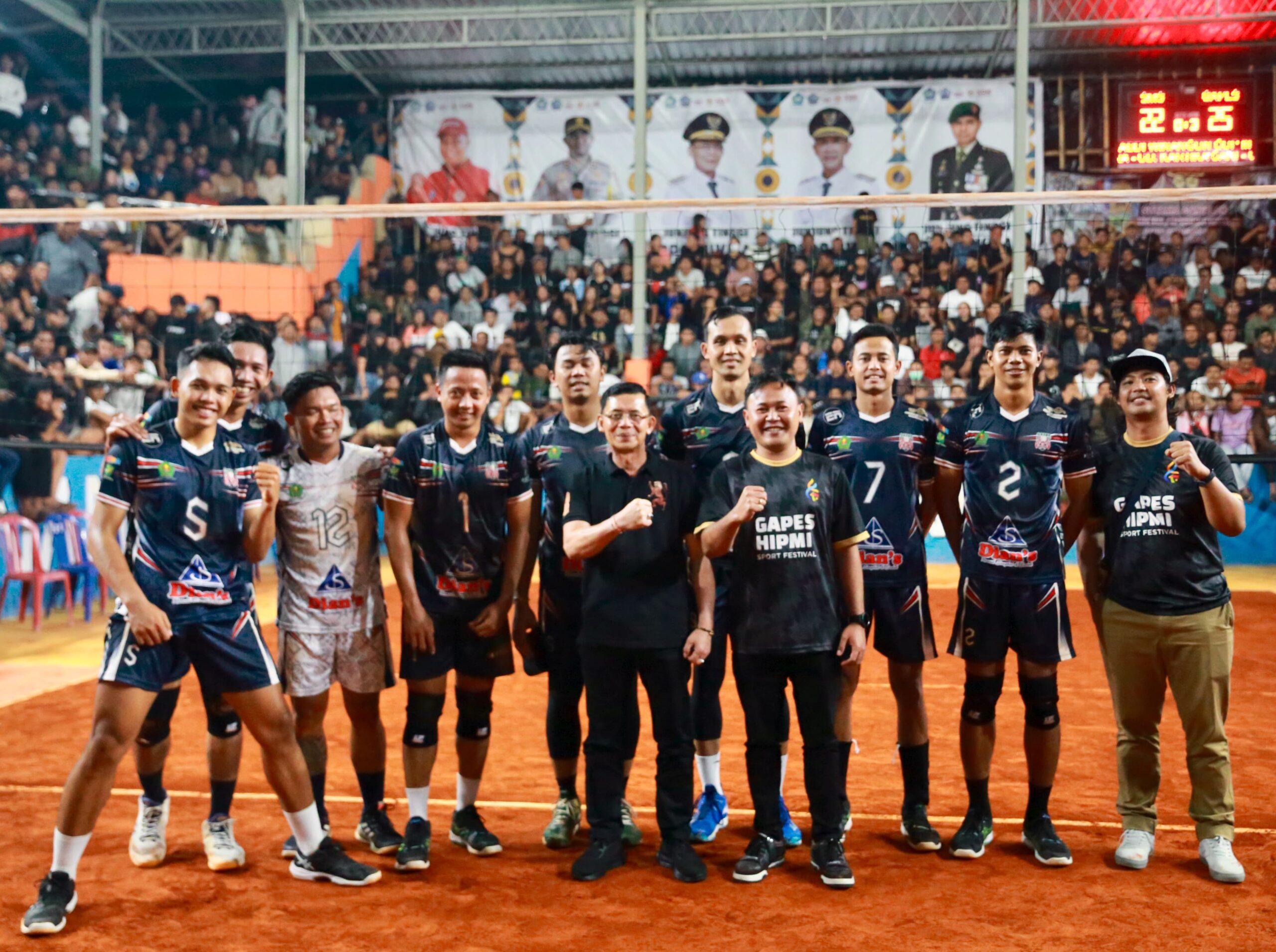 Bupati Satria Hadiri Semi Final Turnament Bola Voli Open ABDI WINANGUN CUP III