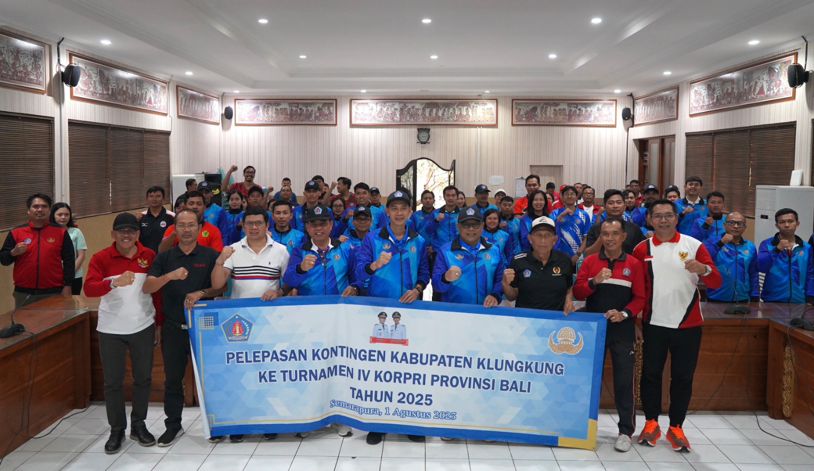 Dilepas Wabup Tjok Surya, Klungkung Ikuti Turnamen IV Korpri Bali 2025