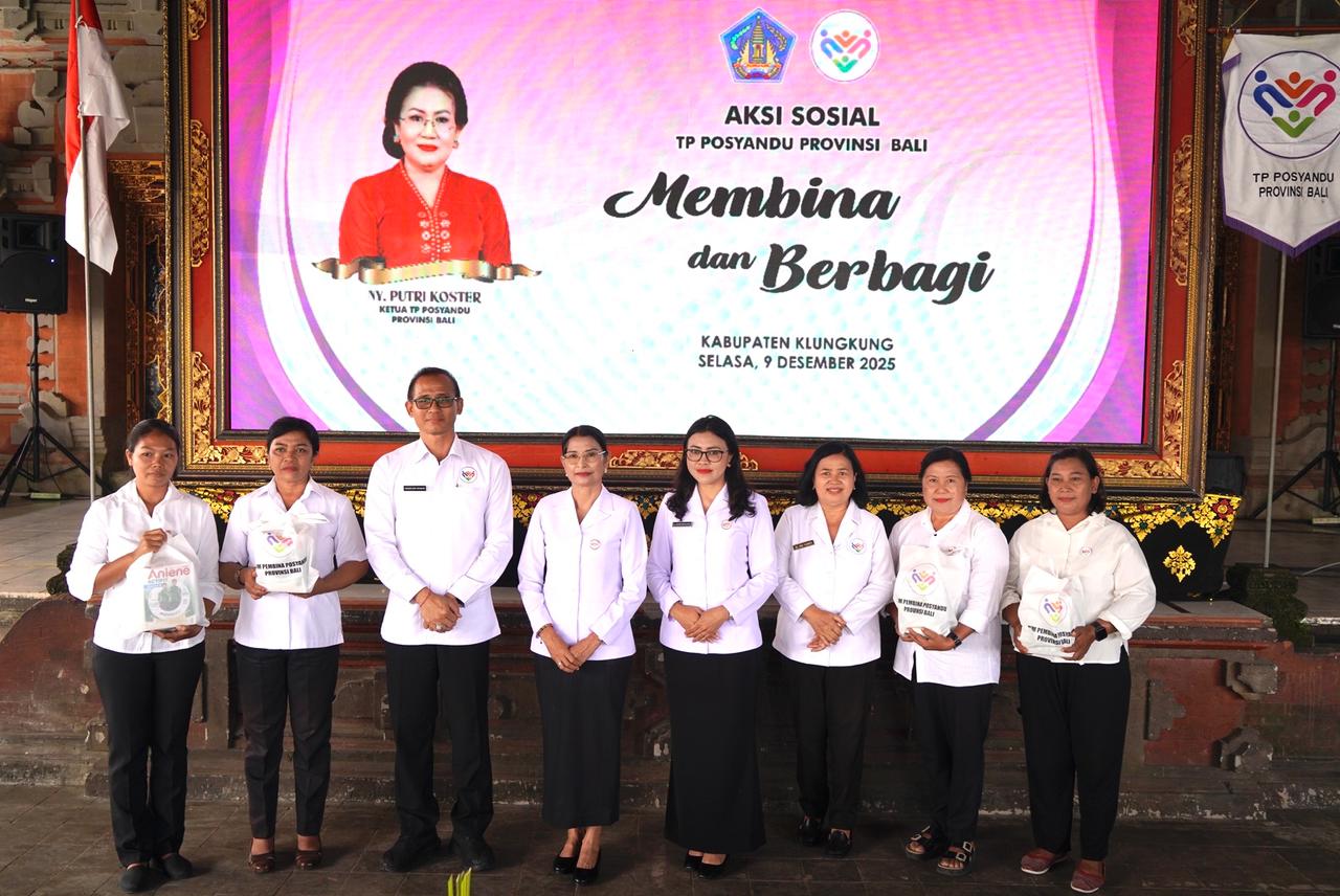 TP Posyandu Bali Gelar Aksi Sosial ‘Membina dan Berbagi’ di Klungkung